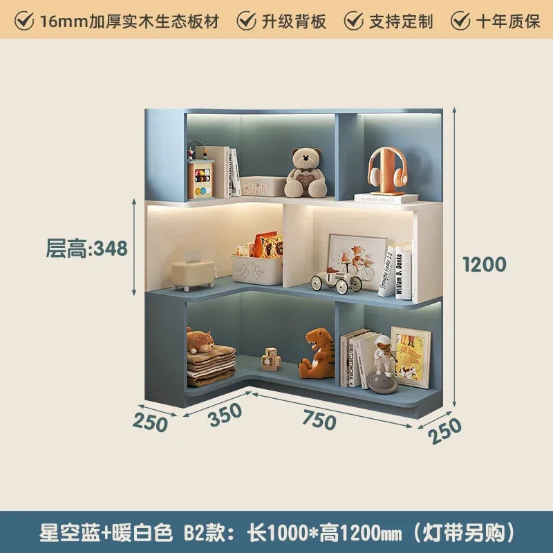 Children's Organizer Bookcase Library Shelf Toys Shelves Bookshelf Storage Cabinets Biblioteca Infantil Living Room Furniture