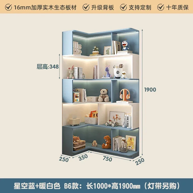 Children's Organizer Bookcase Library Shelf Toys Shelves Bookshelf Storage Cabinets Biblioteca Infantil Living Room Furniture