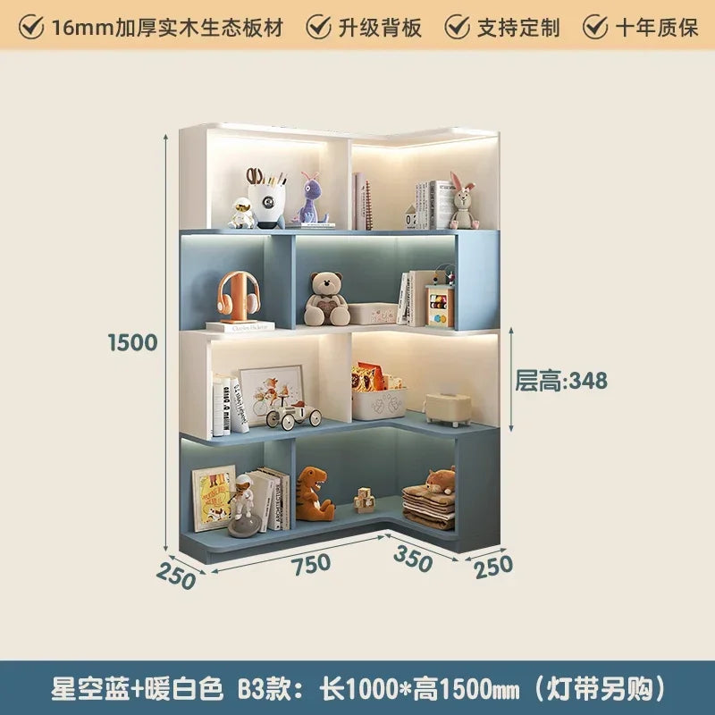Children's Organizer Bookcase Library Shelf Toys Shelves Bookshelf Storage Cabinets Biblioteca Infantil Living Room Furniture