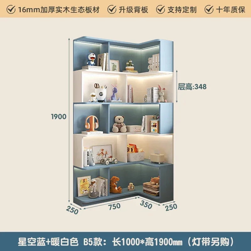 Children's Organizer Bookcase Library Shelf Toys Shelves Bookshelf Storage Cabinets Biblioteca Infantil Living Room Furniture