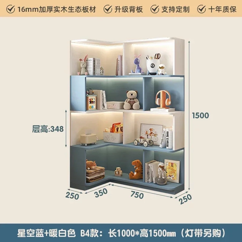Children's Organizer Bookcase Library Shelf Toys Shelves Bookshelf Storage Cabinets Biblioteca Infantil Living Room Furniture