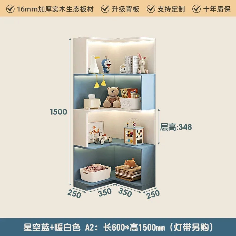 Children's Organizer Bookcase Library Shelf Toys Shelves Bookshelf Storage Cabinets Biblioteca Infantil Living Room Furniture