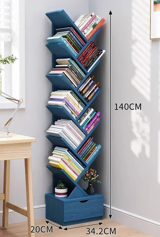 Children's bookshelf storage shelf floor-to-ceiling simple modern wall tree-shaped simple small living room bookcase
