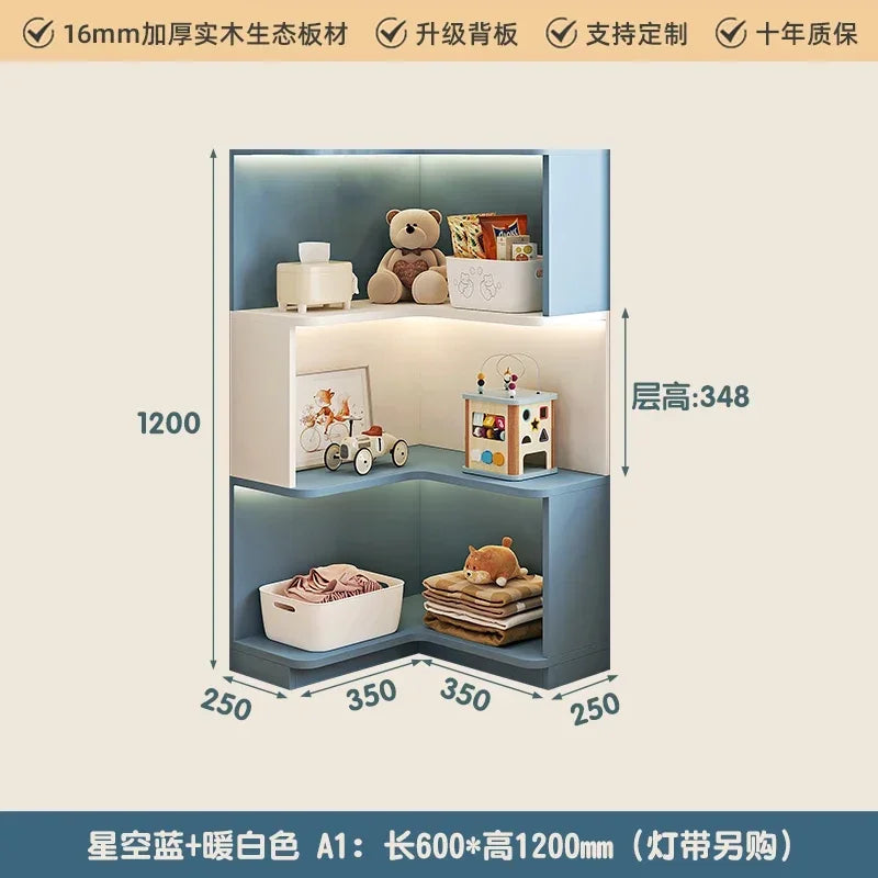 Children's Organizer Bookcase Library Shelf Toys Shelves Bookshelf Storage Cabinets Biblioteca Infantil Living Room Furniture