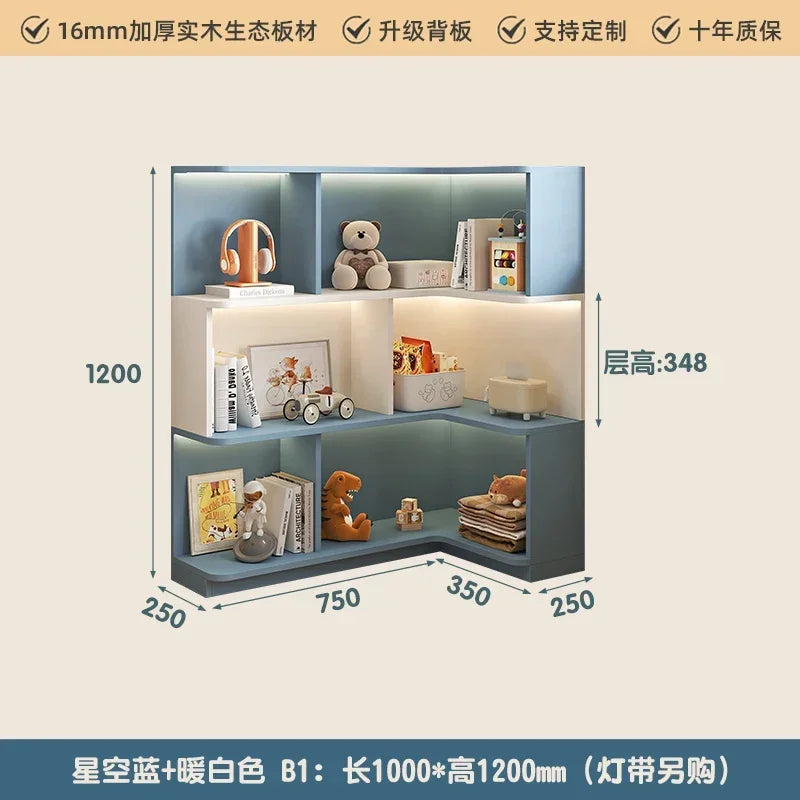 Children's Organizer Bookcase Library Shelf Toys Shelves Bookshelf Storage Cabinets Biblioteca Infantil Living Room Furniture