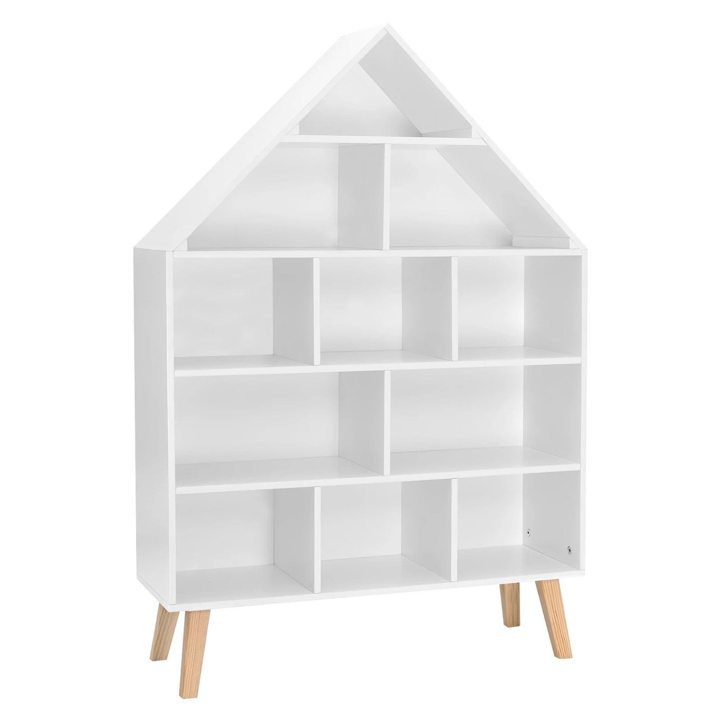 Children's Bookshelf with 5 Levels Toy Organizer Storage Shelves Children Bookcase Kid Display Living Room Decoration Furniture