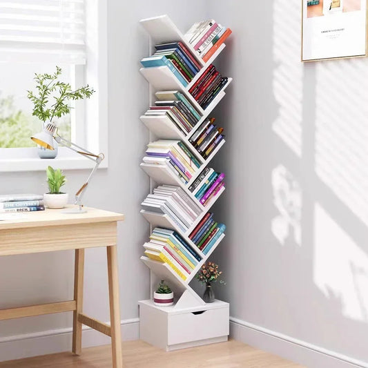 Children's bookshelf storage shelf floor-to-ceiling simple modern wall tree-shaped simple small living room bookcase