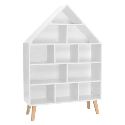 Children's Bookshelf with 5 Levels Toy Organizer Storage Shelves Children Bookcase Kid Display Living Room Decoration Furniture
